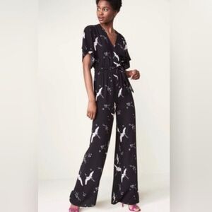 Leith Graceful Swan Kimono Style Romper S Tie Front Coquette Elegant Boho party